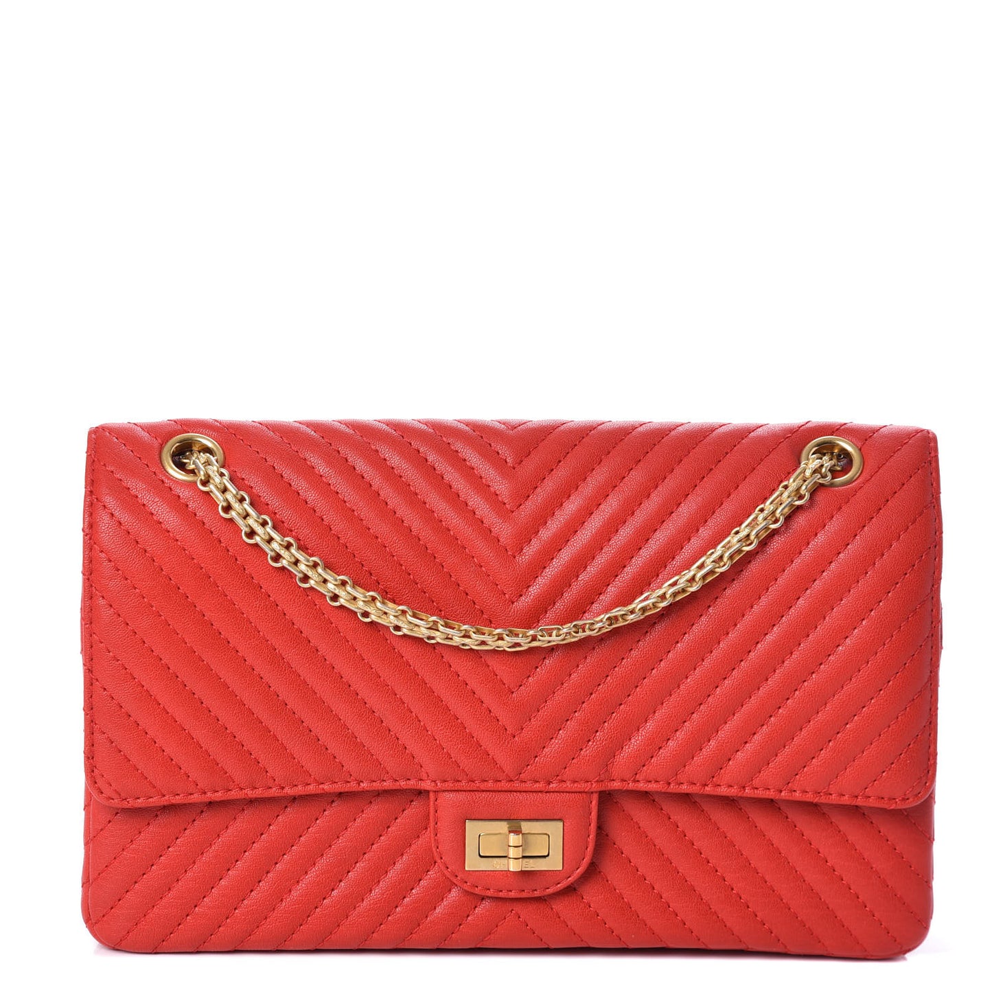 Sheepskin Chevron Quilted 2.55 Reissue 226 Flap Red