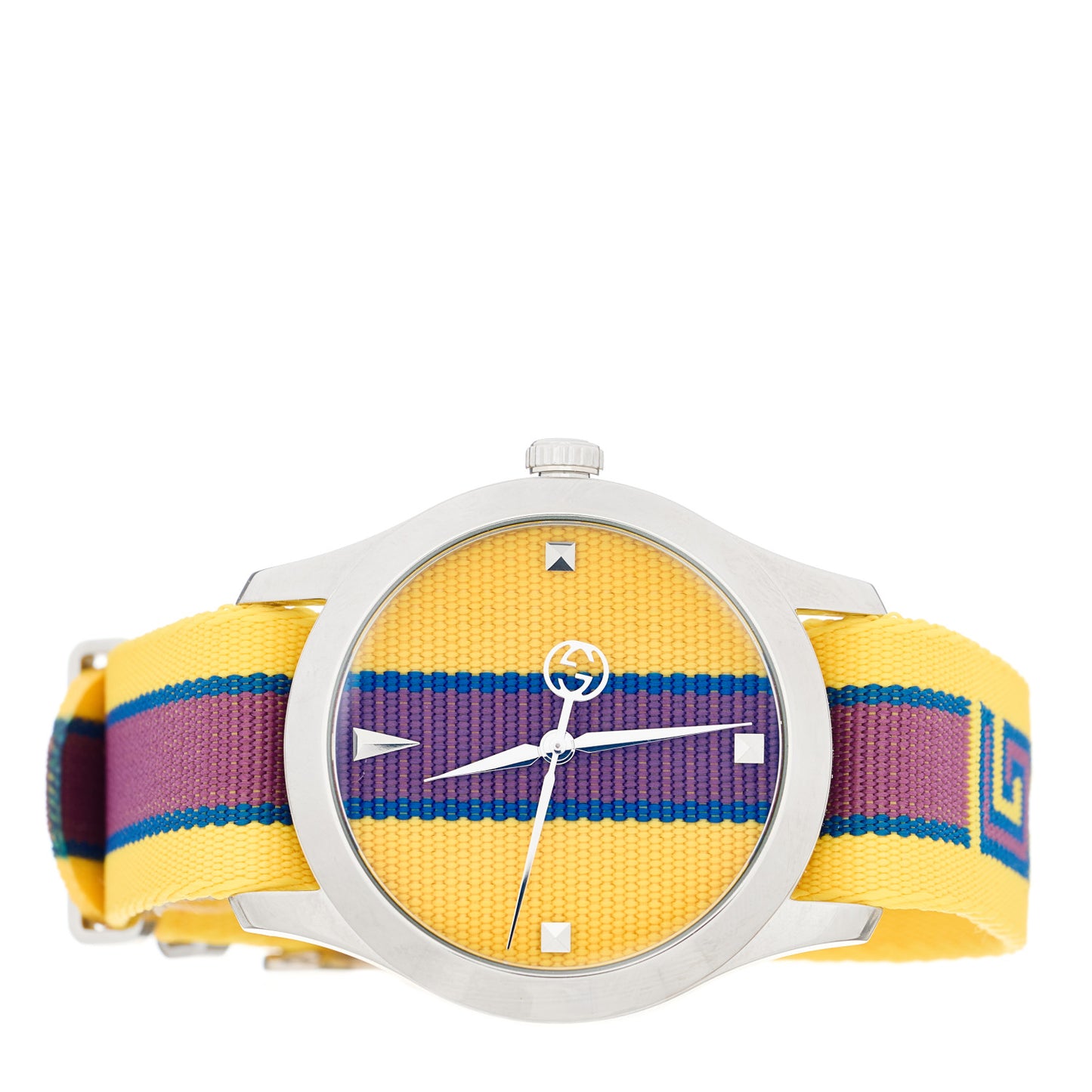 Stainless Steel Nylon 38mm G-Timeless Web Quartz Watch Yellow