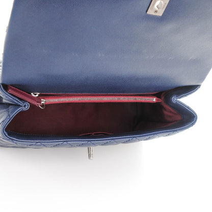 Chanel Caviar Quilted Medium Coco Handle Flap Navy 5 of 7