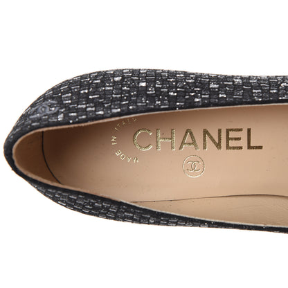 Chanel Tweed Grosgrain Cap Toe Gabrielle Pumps 35.5 Black 6 of 9
