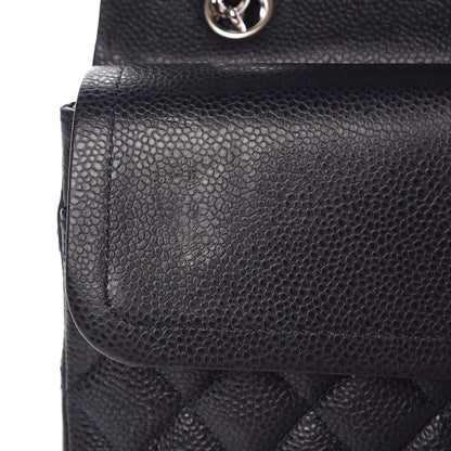 Chanel Caviar Quilted Medium Double Flap Navy 10 of 10