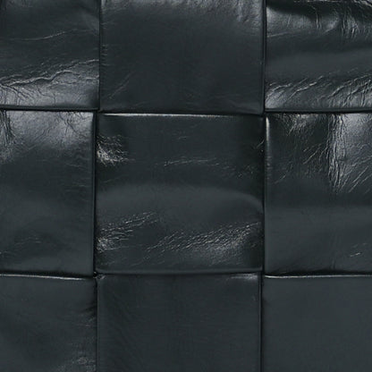 Bottega Veneta Paper Calfskin Maxi Intreccio Cassette Crossbody Bag Black 6 of 9