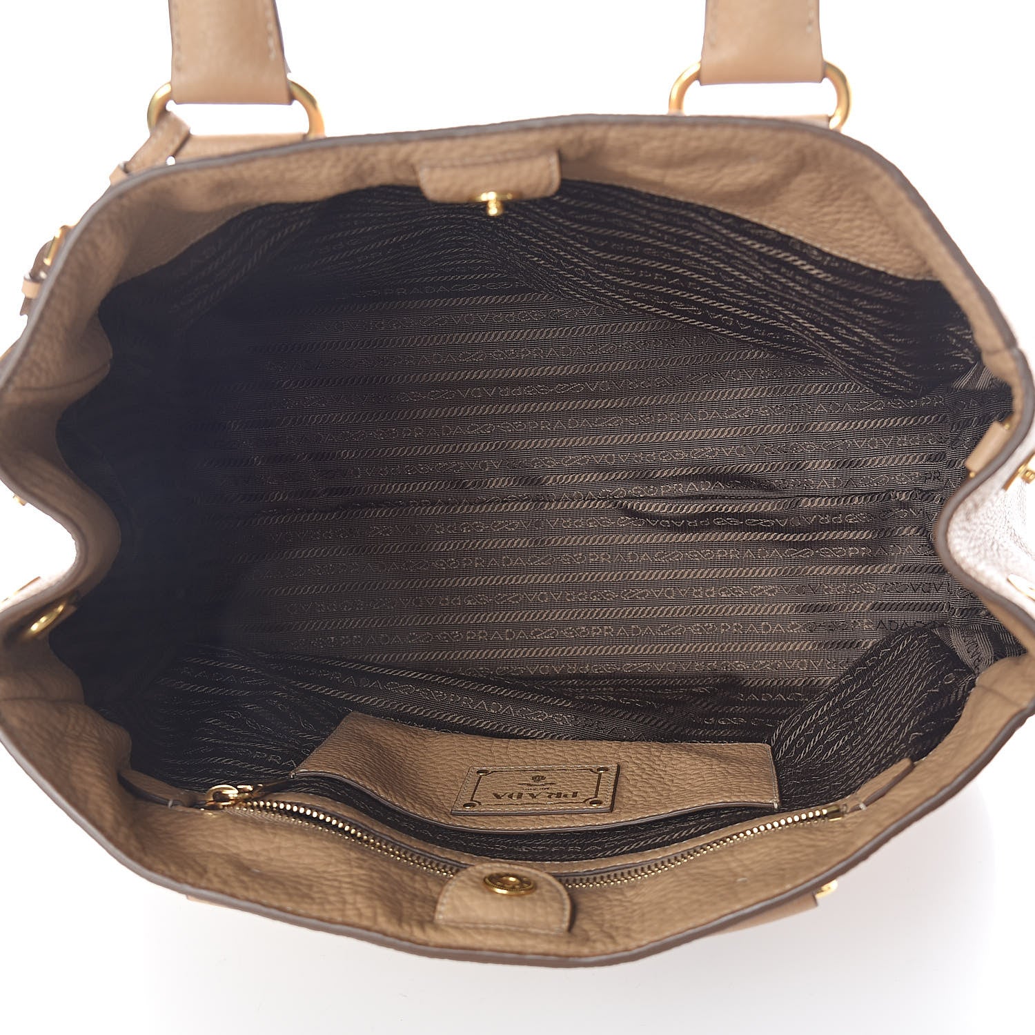 Prada Vitello Phenix Shopping Bag Sabbia 5 of 9