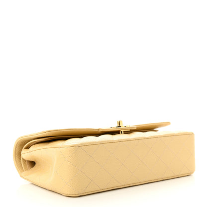 Chanel Caviar Quilted Medium Double Flap Beige 4 of 11