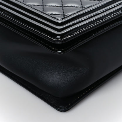 Chanel Patent Quilted Large Boy Flap Black 9 of 10