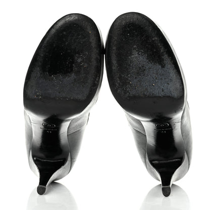 Chanel Lambskin Cap Toe Camellia CC Pumps 41 Black 5 of 11