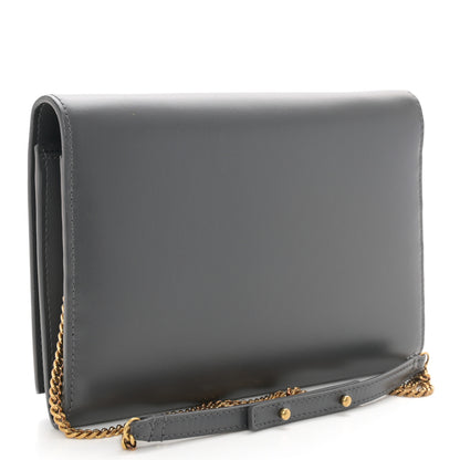 Saint Laurent Glossy Calfskin Monogram Chain Wallet Storm 3 of 9