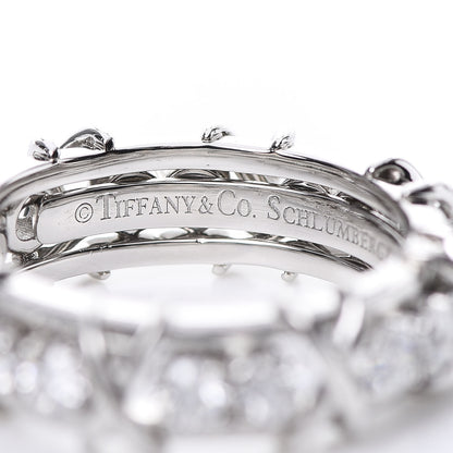 Tiffany Platinum Diamond Schlumberger Sixteen Stone Ring 54 6.75 4 of 7