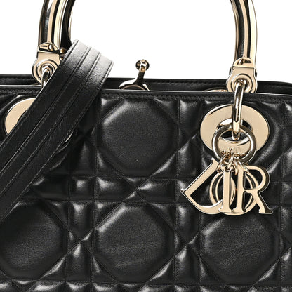 Christian Dior Calfskin Cannage Medium The Lady 95.22 Black 7 of 9