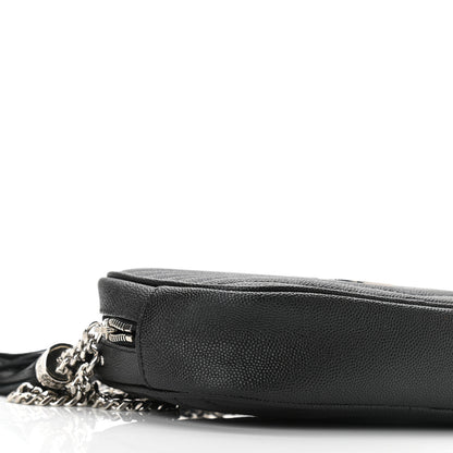 Saint Laurent Grain De Poudre Matelasse Monogram Mini Lou Camera Bag Black 9 of 10