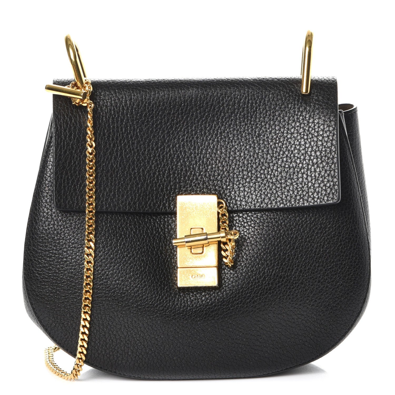 Chloe Grained Lambskin Mini Drew Shoulder Bag Black 1 of 7