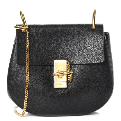 Chloe Grained Lambskin Mini Drew Shoulder Bag Black 1 of 7