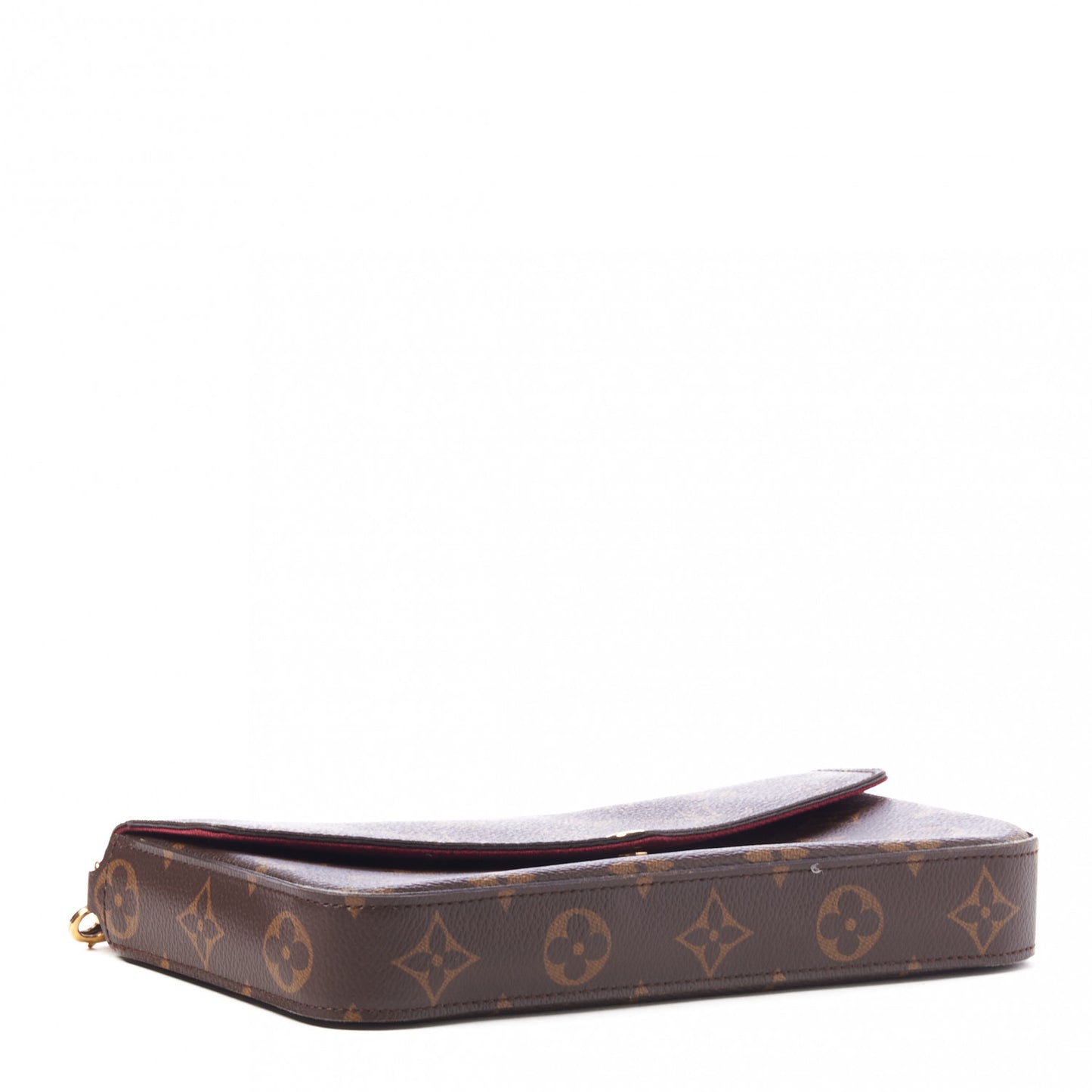 Monogram Pochette Felicie Chain Wallet Fuchsia