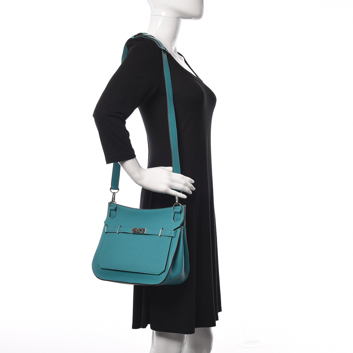 Hermes Taurillon Clemence Jypsiere 28 Bleu Paon 2 of 10