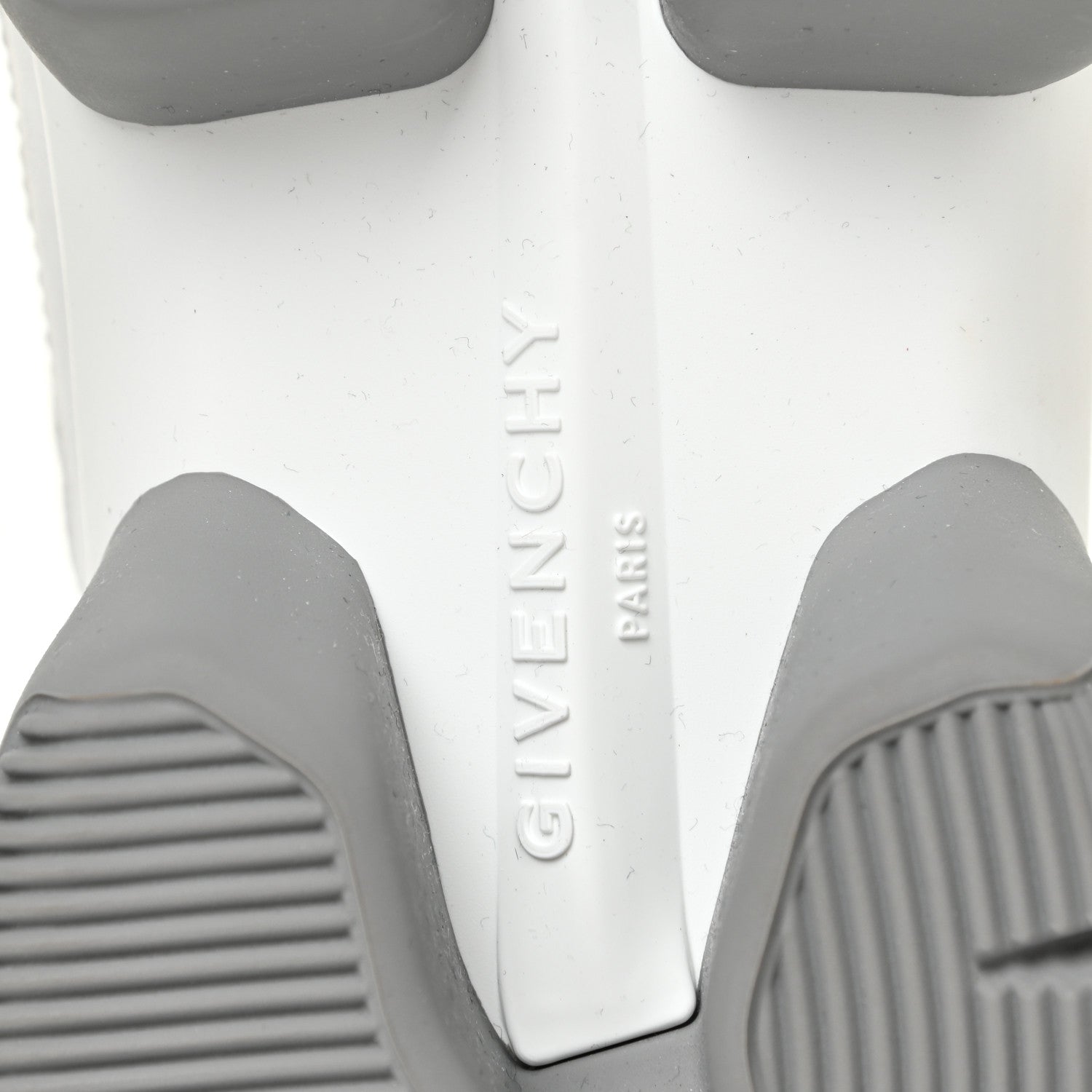 Givenchy Metallic Calfskin Neoprene Suede Mesh Baisse Jaw Low Sneakers 37 White Silver 6 of 7