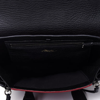 3.1 Phillip Lim Textured Calfskin Medium Pashli Satchel Crimson Black 3 of 4