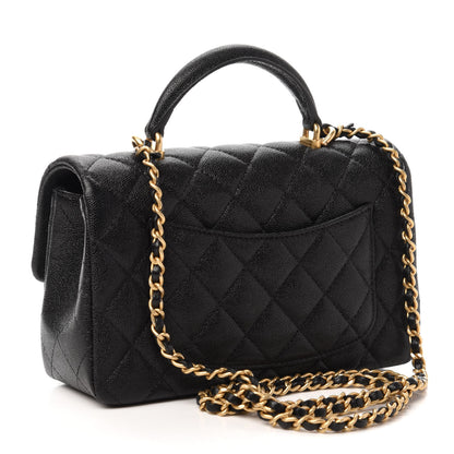 Chanel Caviar Quilted Mini Top Handle Rectangular Flap Black 3 of 11