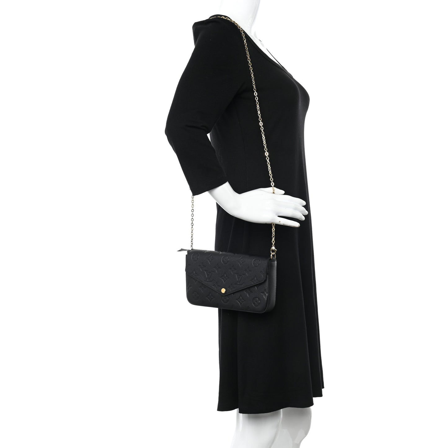 Empreinte Pochette Felicie Chain Wallet Black