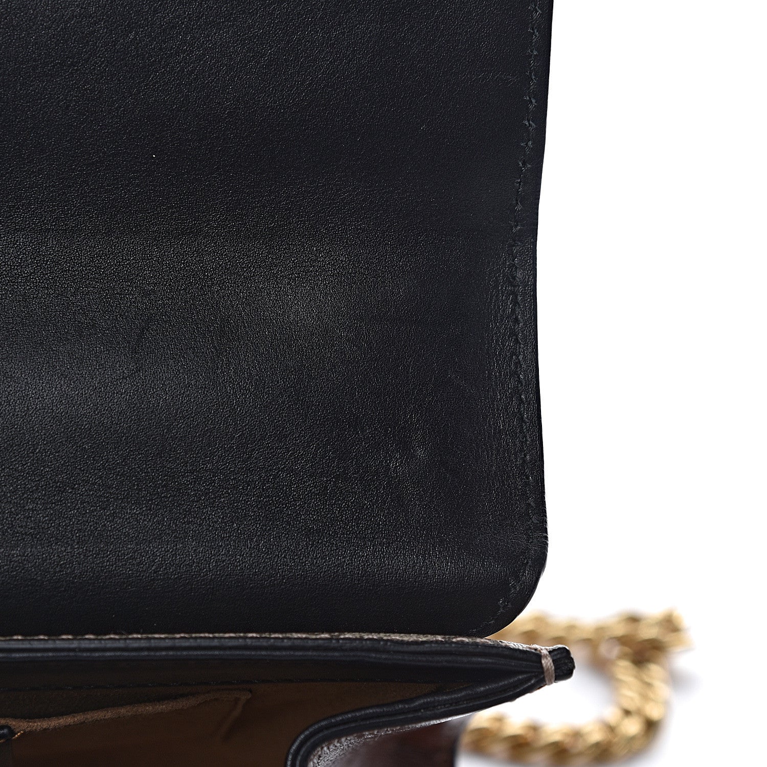 Gucci GG Supreme Monogram Calfskin Small Padlock Shoulder Bag Beige Black Cuir 9 of 15