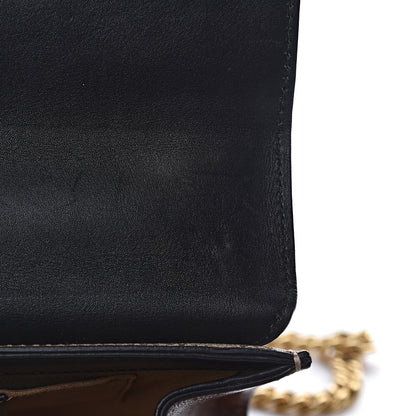 Gucci GG Supreme Monogram Calfskin Small Padlock Shoulder Bag Beige Black Cuir 9 of 15