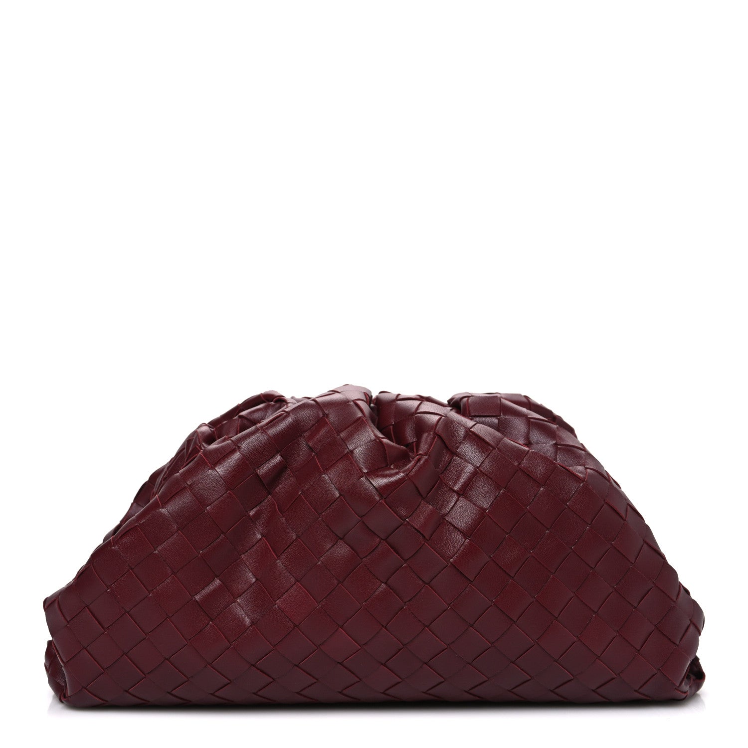 Bottega Veneta Nappa Maxi Intrecciato The Pouch Oversized Clutch Bordeaux 1 of 11