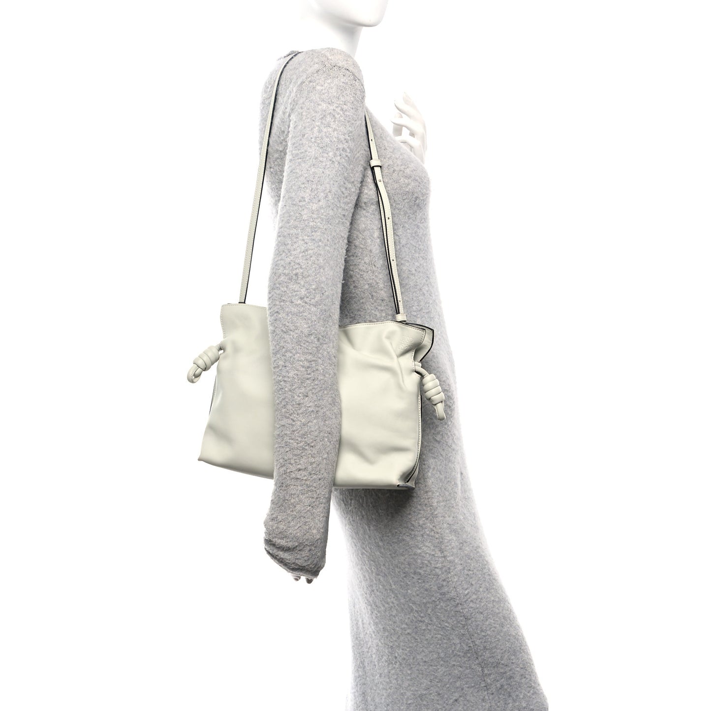 Nappa Medium Flamenco Knot Bag Light Celadon
