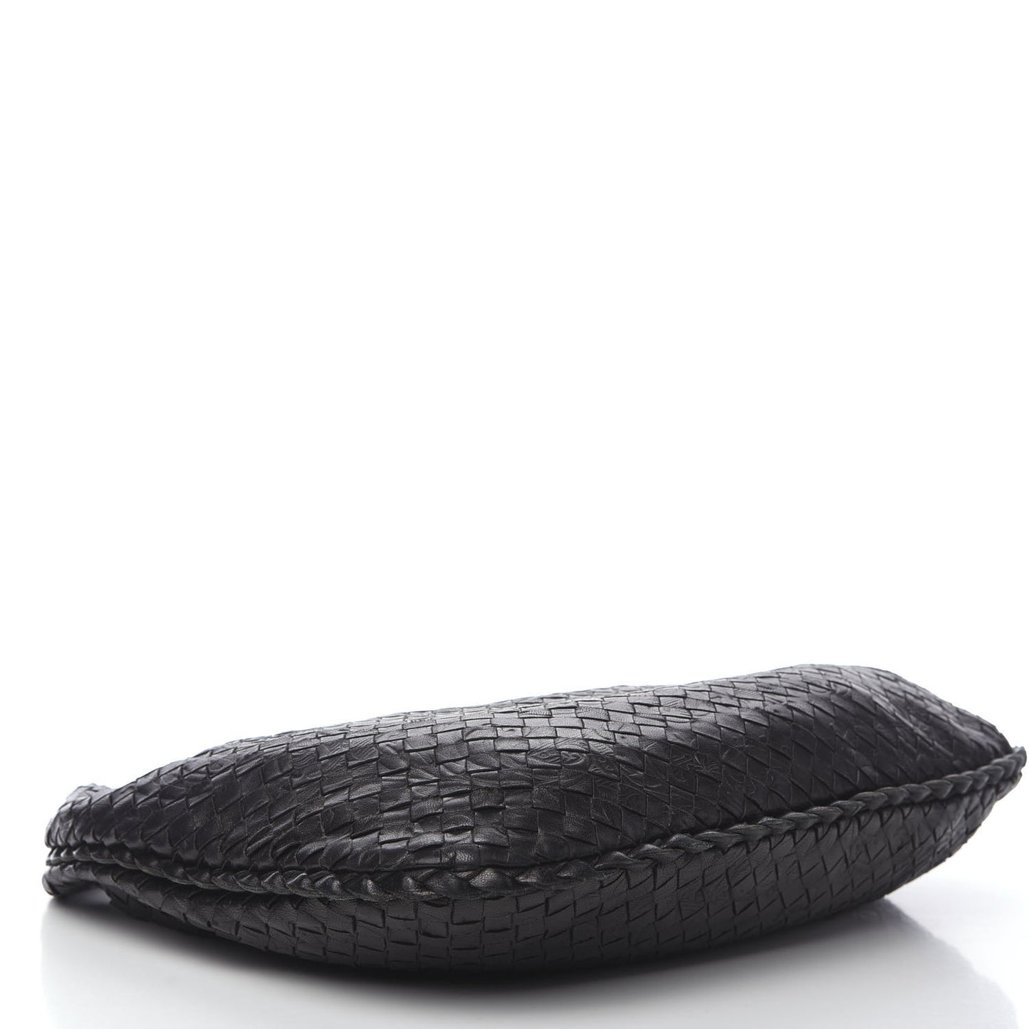 Nappa Intrecciato Embossed Medium Veneta Hobo Black