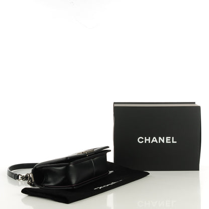 Chanel Calfskin Embossed Medium Paris Salzburg Boy Flap Black 4 of 9