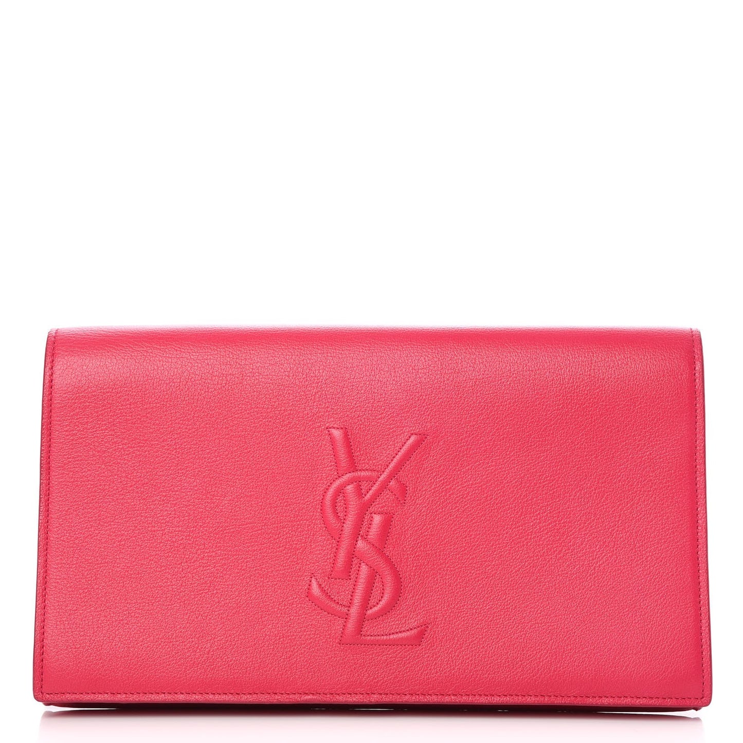 Calfskin Monogram Large Belle De Jour Clutch Lipstick Fuchsia