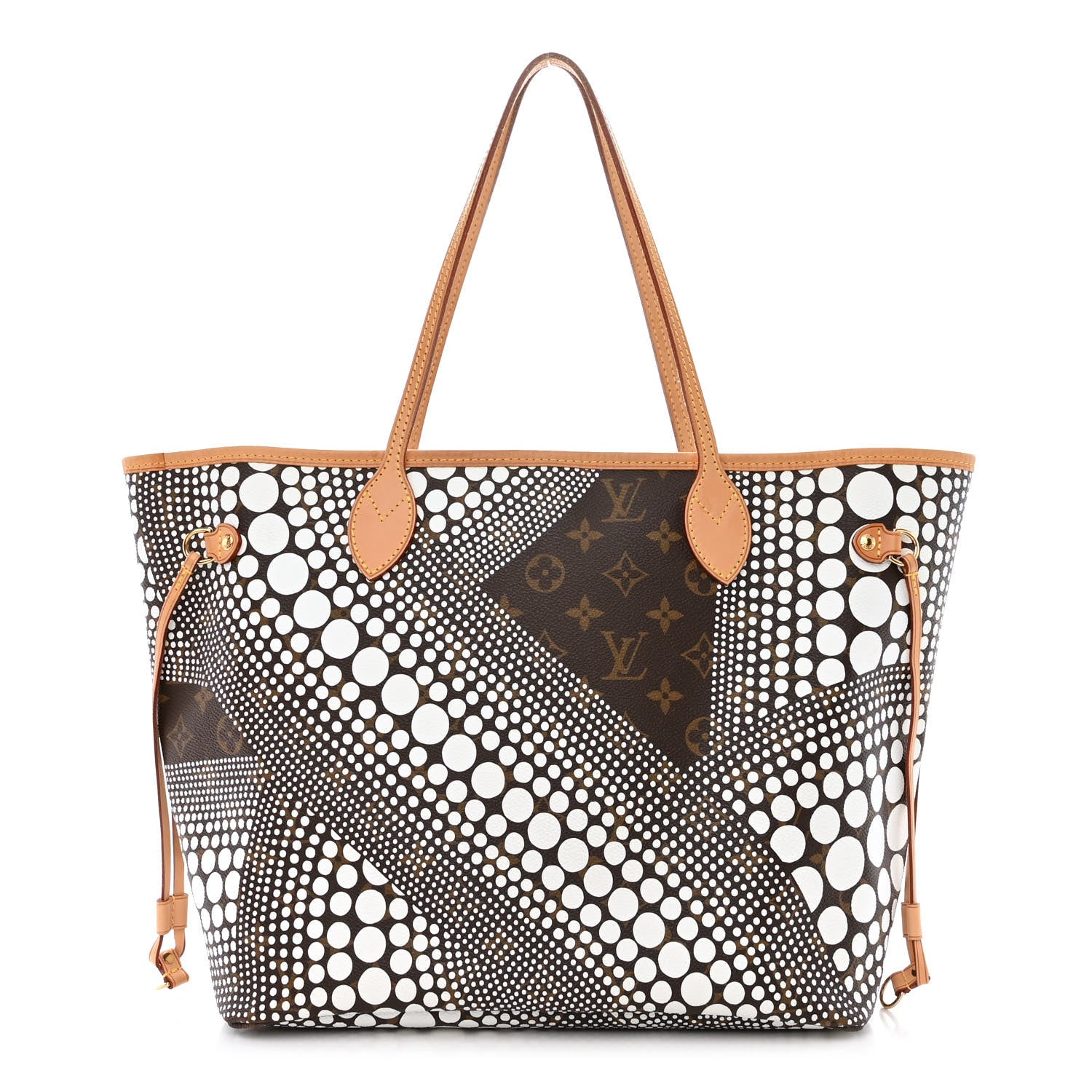 Louis Vuitton Monogram Kusama Waves Neverfull MM White 1 of 10