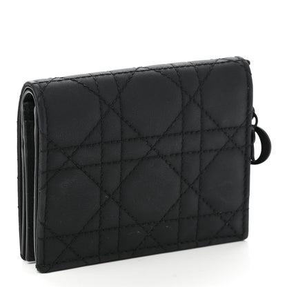 Christian Dior Ultra Matte Calfskin Mini Lady Dior Wallet Black 3 of 8