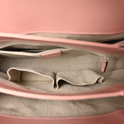 Gucci Dollar Calfskin Medium Interlocking G Top Handle Shoulder Bag Soft Pink 5 of 10