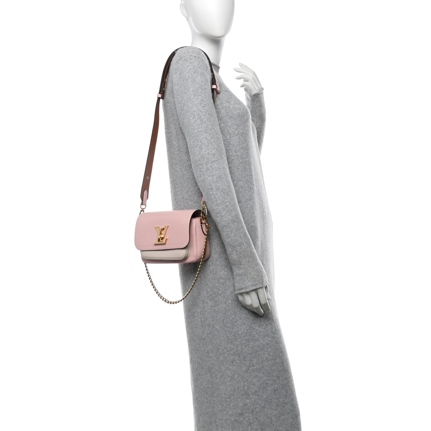Grained Calfskin Lockme Tender Rose Water
