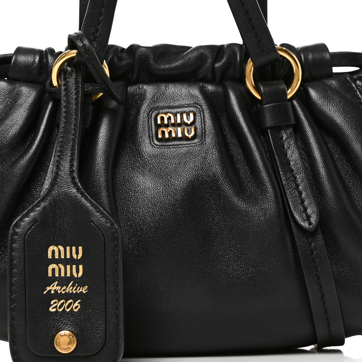 Miu Miu Nappa Mini Joie Shoulder Bag Black 7 of 9