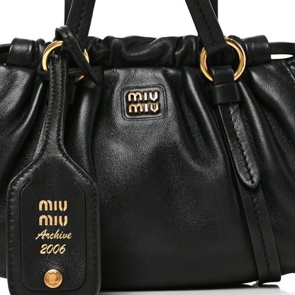 Miu Miu Nappa Mini Joie Shoulder Bag Black 7 of 9
