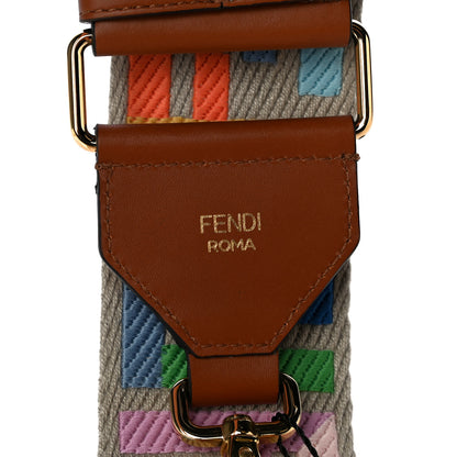 Fendi Canvas Calfskin FF 1974 Adjustable Strap You Multicolor Cuoio 7 of 9