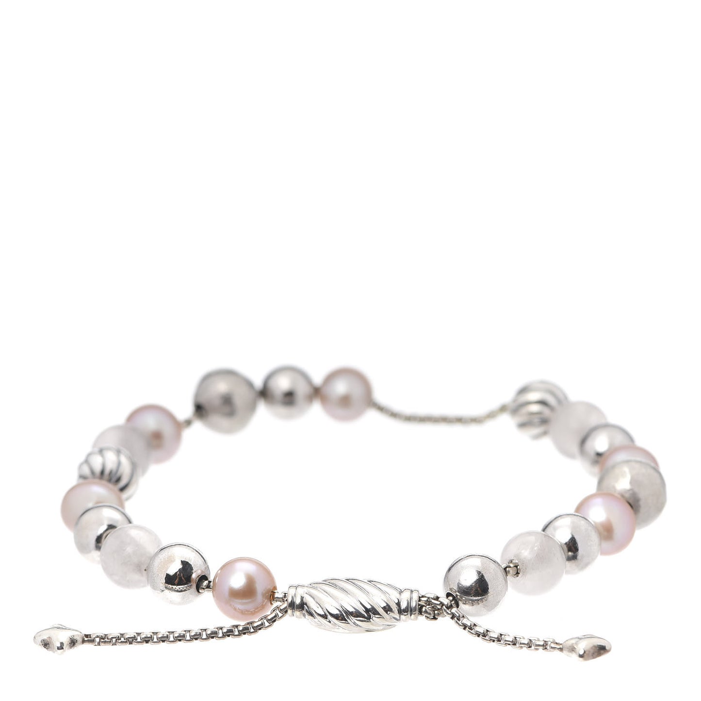 Sterling Silver Pink Pearl Rose Quartz 8mm Spiritual Bead Bracelet