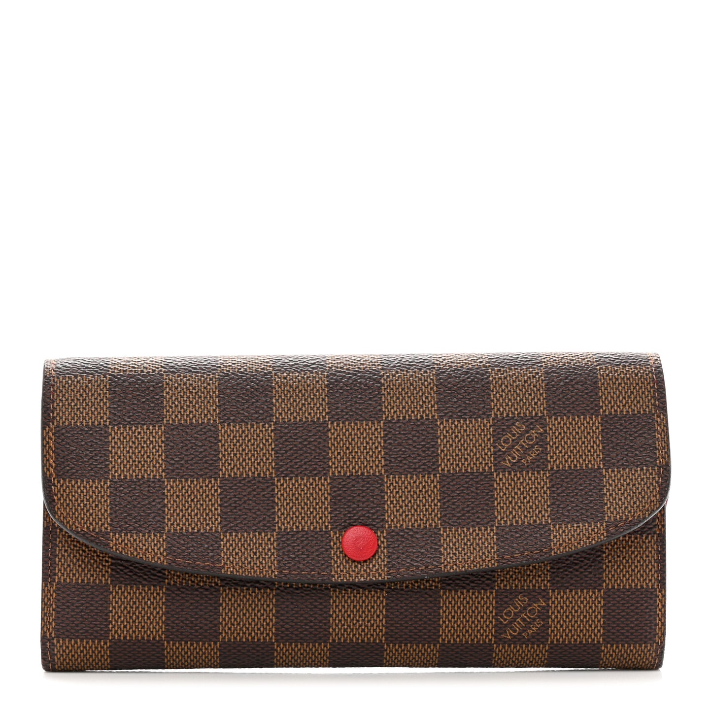 Damier Ebene Emilie Wallet Red
