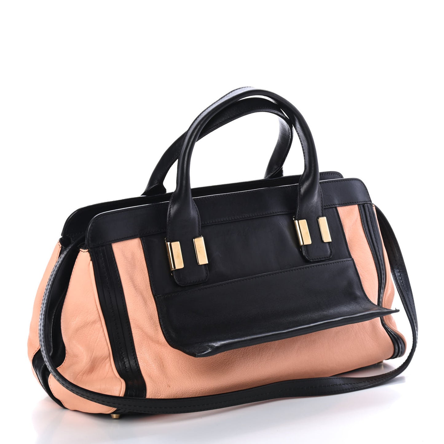 Calfskin Alice Satchel Anemone Pink Black