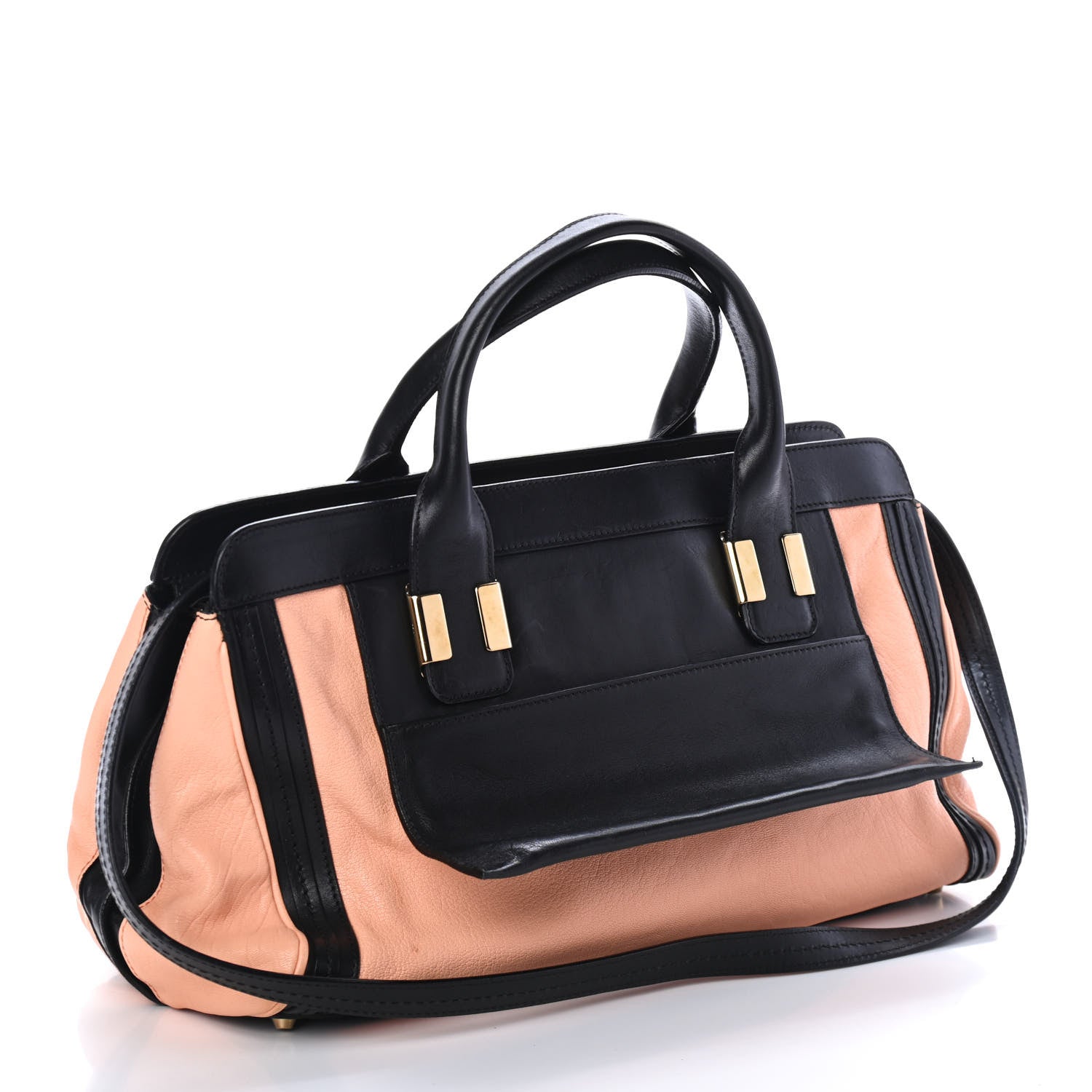 Chloe Calfskin Alice Satchel Anemone Pink Black 2 of 5