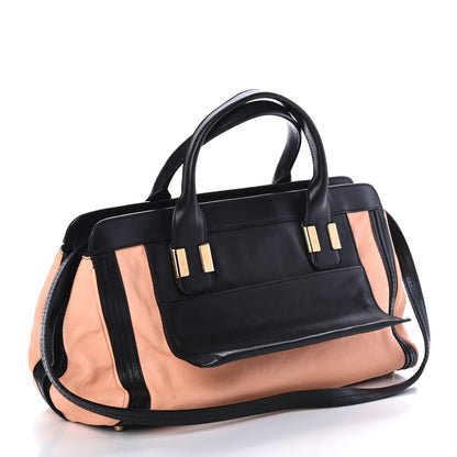 Chloe Calfskin Alice Satchel Anemone Pink Black 2 of 5