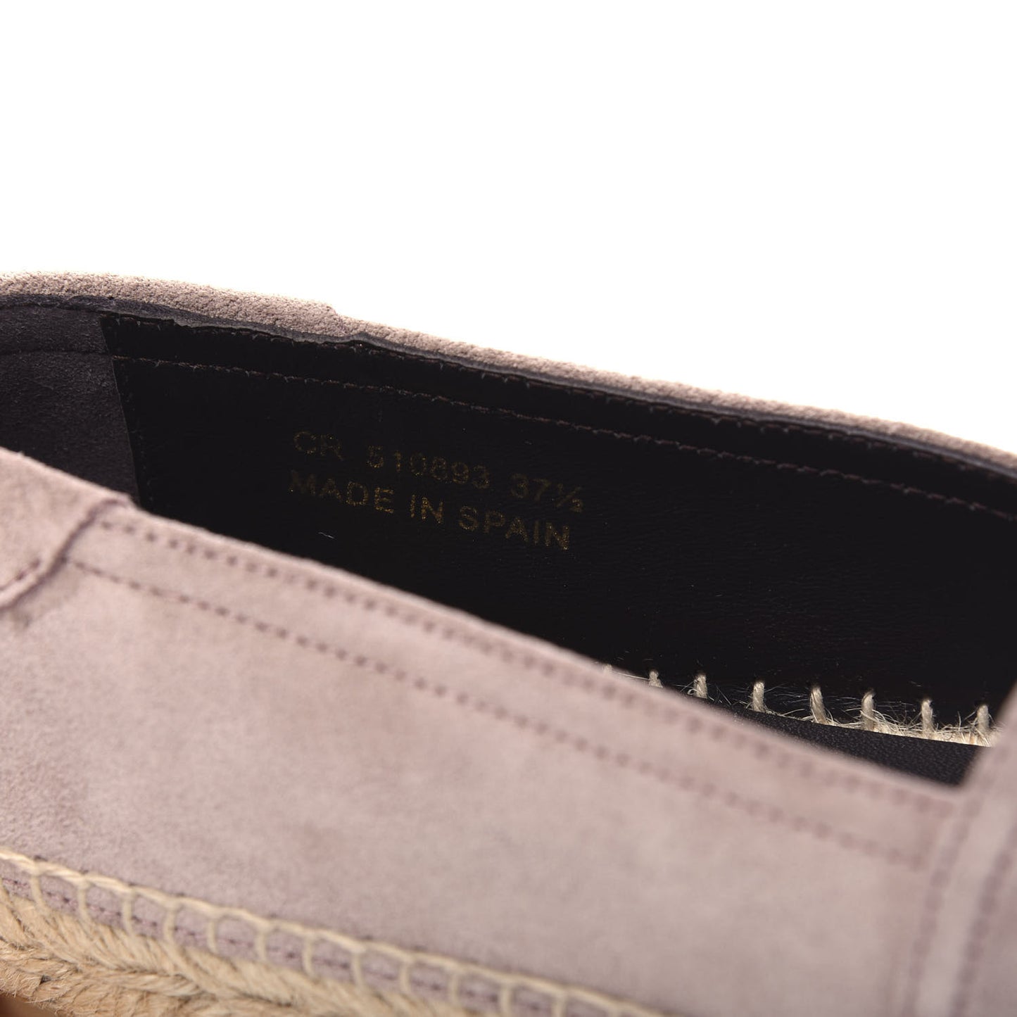 Suede Espadrilles 37.5 Rose Antique