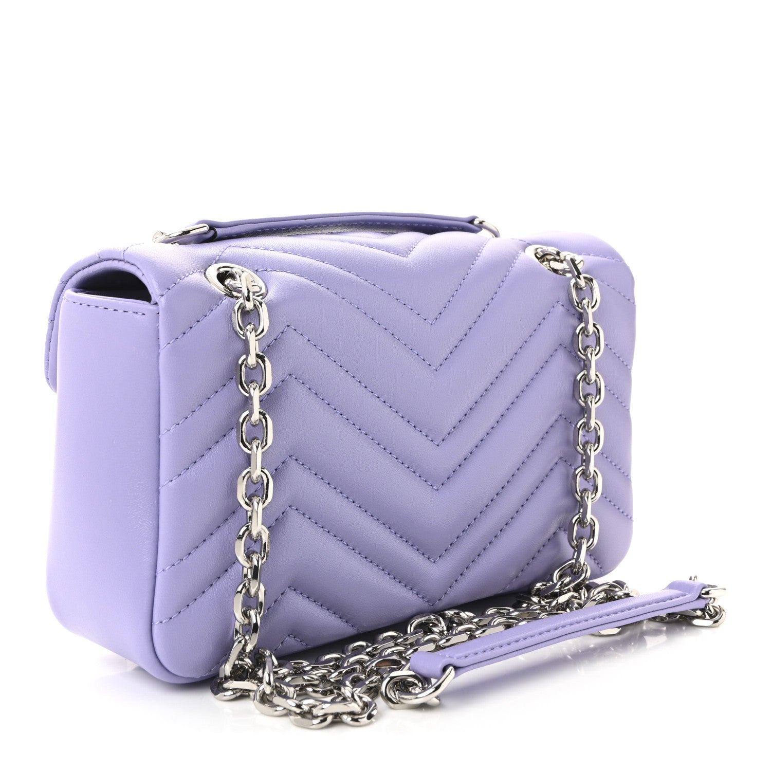 Gucci Lambskin Matelasse Small GG Marmont Shoulder Bag Lapis 3 of 10