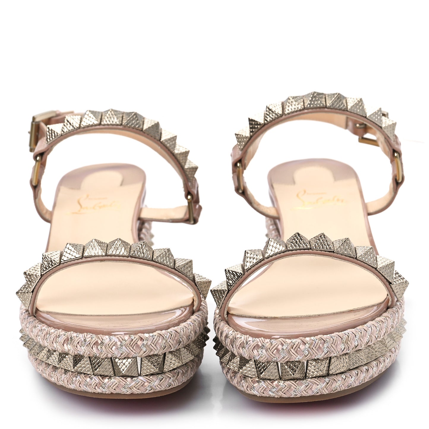 Calfskin Cubiste Pyraclou 60 Platform Sandals 39 Nude