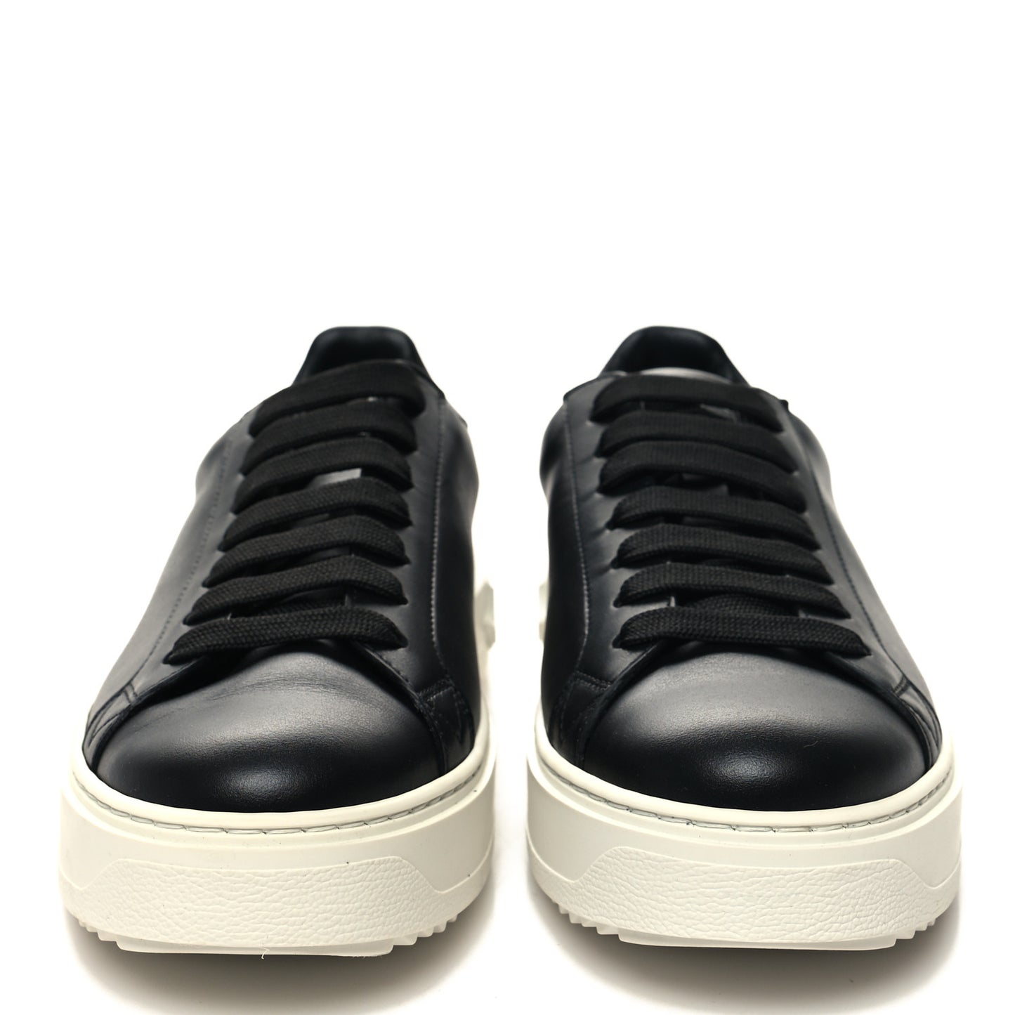 Calfskin Time Out Sneakers 40.5 Black