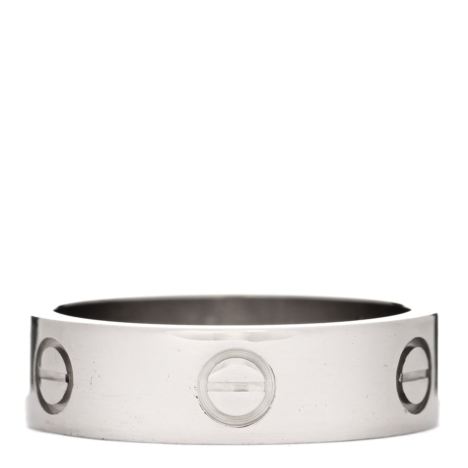 Cartier 18K White Gold 5.5mm LOVE Ring 58 8.25 2 of 3