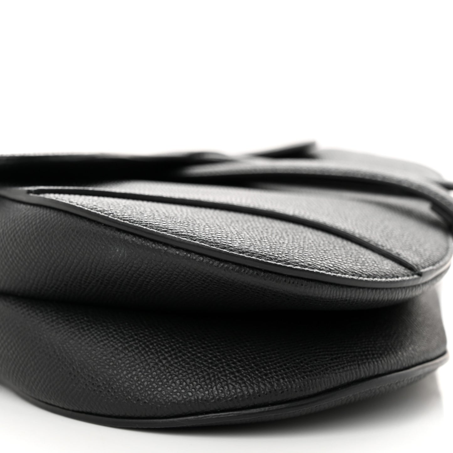 Grained Calfskin Bag With Strap Black