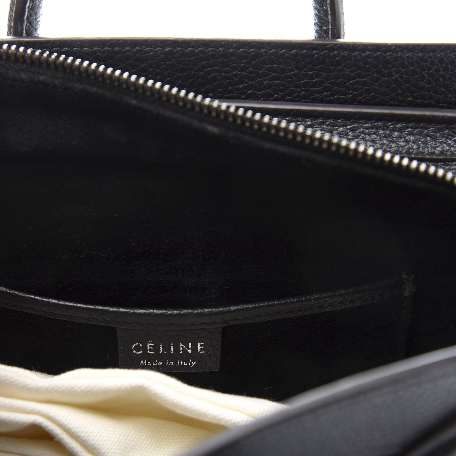 Celine Drummed Calfskin Nano Luggage Black 8 of 21