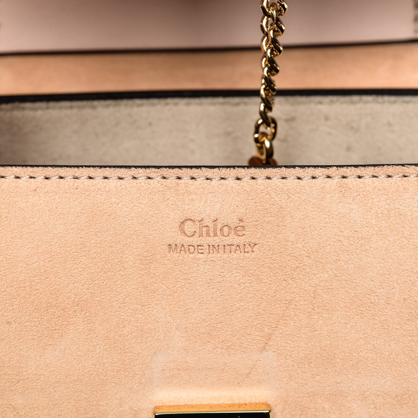 Suede Calfskin Mini Drew Shoulder Bag Cement Pink