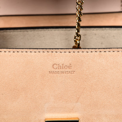 Chloe Suede Calfskin Mini Drew Shoulder Bag Cement Pink 6 of 6